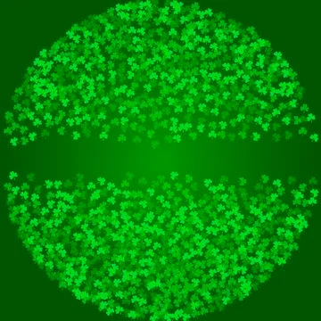 Square Saint Patricks Day background with clover Stock Illustration