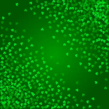 Square Saint Patricks Day background with clover Stock Illustration