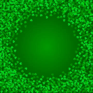 Square Saint Patricks Day background with clover Stock Illustration