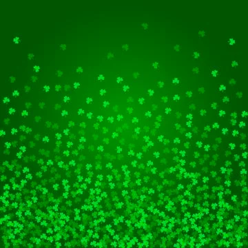 Square Saint Patricks Day background with clover Stock Illustration