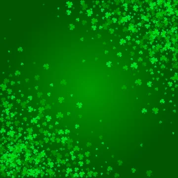 Square Saint Patricks Day background with clover Stock Illustration