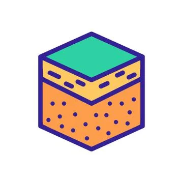 Square sample soil icon vector Illustrazione stock