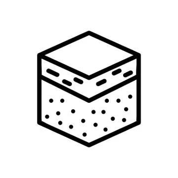 Square sample soil icon vector Illustrazione stock