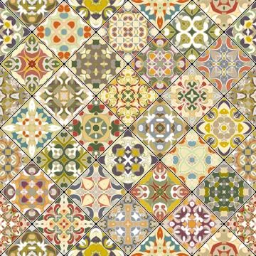 Square scraps in oriental style. Stock Illustration