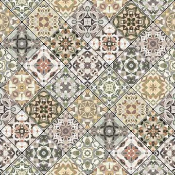 Square scraps in oriental style. Stock Illustration
