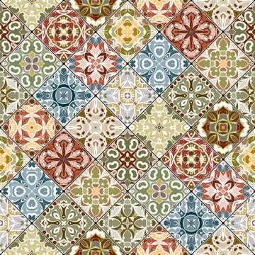 Square scraps in oriental style. Stock Illustration