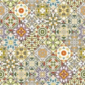 Square scraps in oriental style. Stock Illustration