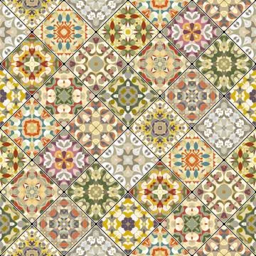 Square scraps in oriental style. Illustrazione stock