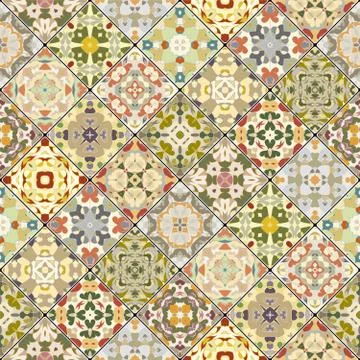 Square scraps in oriental style. Stock Illustration