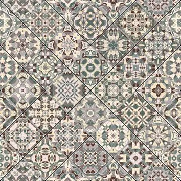 Square scraps in oriental style. Stock Illustration