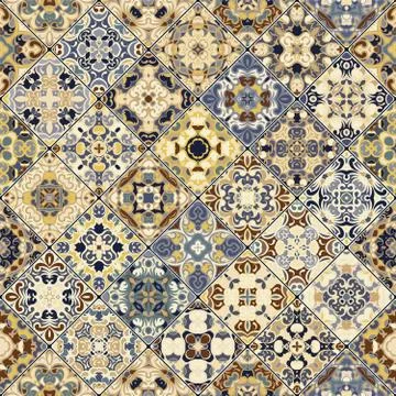 Square scraps in oriental style. Stock Illustration