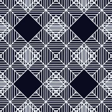 Square seamless. Abstract Art Deco Black Gray Dark Pattern. seamless repeatin Stock Illustration