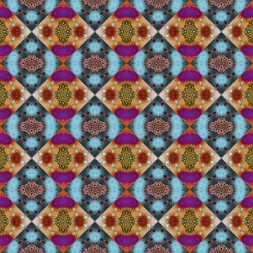 Square seamless abstract pattern texture. Woven pattern of rhombuses and tr.. Stock Photos