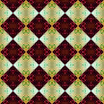 Square seamless abstract pattern texture. Woven pattern of rhombuses and tr.. Stock Photos