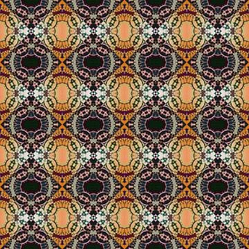 Square seamless abstract pattern texture. Woven pattern of rhombuses and tr.. Stock Photos