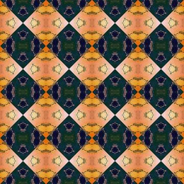 Square seamless abstract pattern texture. Woven pattern of rhombuses and tr.. Stock Photos