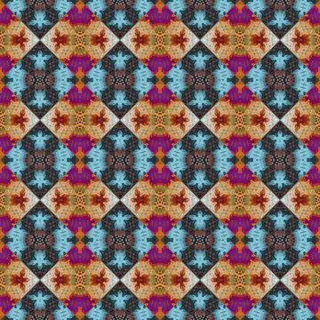 Square seamless abstract pattern texture. Woven pattern of rhombuses and tr.. Foto stock