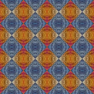 Square seamless abstract pattern texture. Woven pattern of rhombuses and tr.. Stock Photos