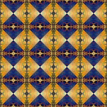 Square seamless abstract pattern texture. Woven pattern of rhombuses and tr.. Stock Photos