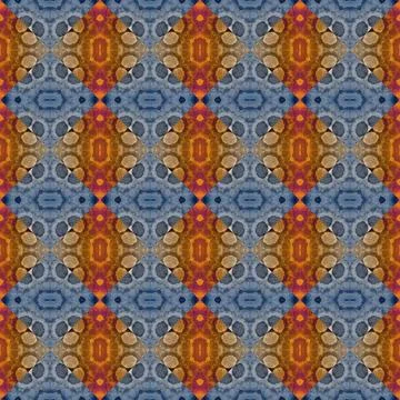 Square seamless abstract pattern texture. Woven pattern of rhombuses and tr.. Stock Photos