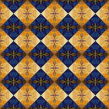 Square seamless abstract pattern texture. Woven pattern of rhombuses and tr.. Stock Photos