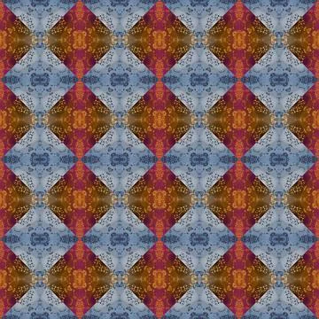 Square seamless abstract pattern texture. Woven pattern of rhombuses and tr.. Stock Photos