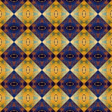 Square seamless abstract pattern texture. Woven pattern of rhombuses and tr.. 写真素材