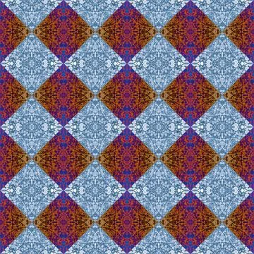 Square seamless abstract pattern texture. Woven pattern of rhombuses and tr.. Stock Photos