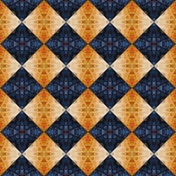 Square seamless abstract pattern texture. Woven pattern of rhombuses and tr.. Foto stock