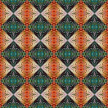 Square seamless abstract pattern texture. Woven pattern of rhombuses and tr.. Stock Photos