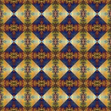 Square seamless abstract pattern texture. Woven pattern of rhombuses and tr.. Stock Photos