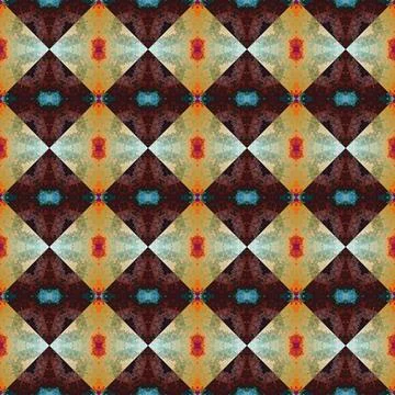 Square seamless abstract pattern texture. Woven pattern of rhombuses and tr.. Stockfoto's
