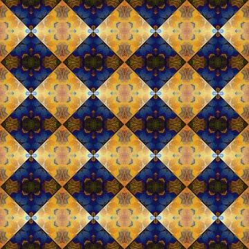 Square seamless abstract pattern texture. Woven pattern of rhombuses and tr.. Stock Photos
