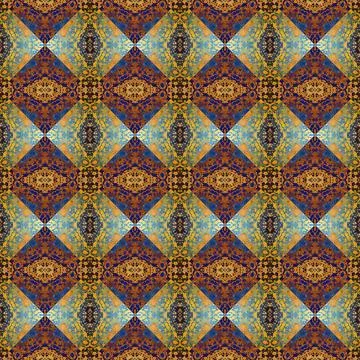 Square seamless abstract pattern texture. Woven pattern of rhombuses and tr.. Stock Photos