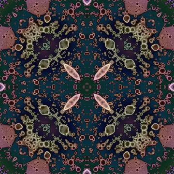 Square seamless pattern. Beautiful abstract pattern. Art kaleidoscope. prin.. Stock Illustration