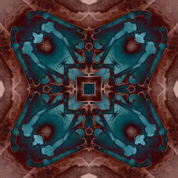 Square seamless pattern. Beautiful abstract pattern. Art kaleidoscope. prin.. Stock Illustration