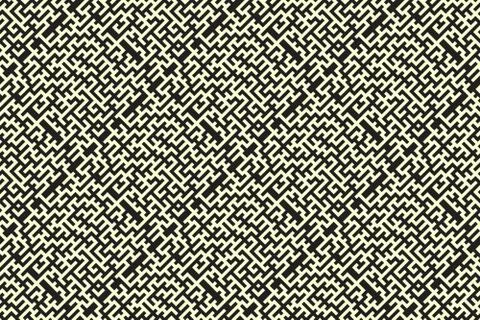 Square seamless pattern of colored labyrinth, flat Stock Illustration