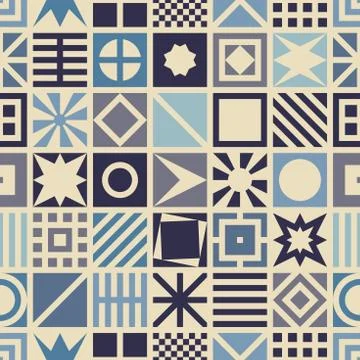 Square seamless pattern. Stock Illustration