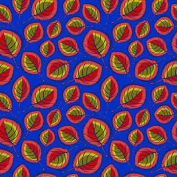 Square, seamless pattern, leaf pattern. Background for site or blog, textiles Stock Illustration