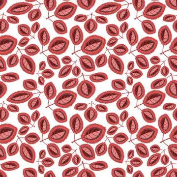Square, seamless pattern, leaf pattern. Background for site or blog, textiles Stock Illustration