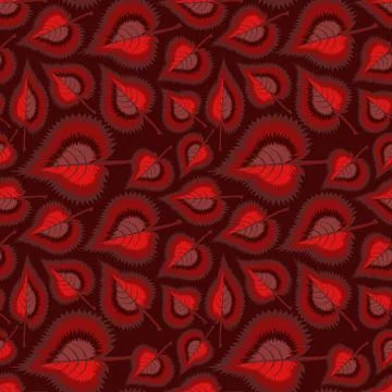 Square, seamless pattern, leaf pattern. Background for site or blog, textiles イラスト素材