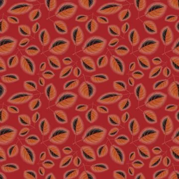 Square, seamless pattern, leaf pattern. Background for site or blog, textiles Stock Illustration