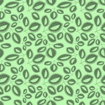 Square, seamless pattern, leaf pattern. Background for site or blog, textiles Stock Illustration