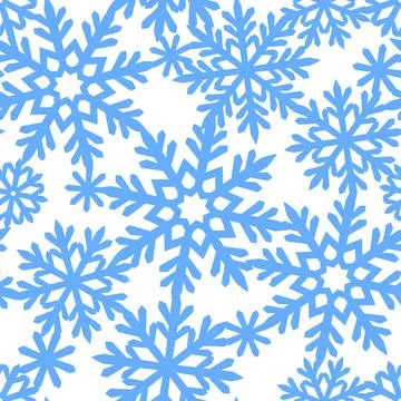 Square seamless pattern with snowflakes.  스톡 일러스트