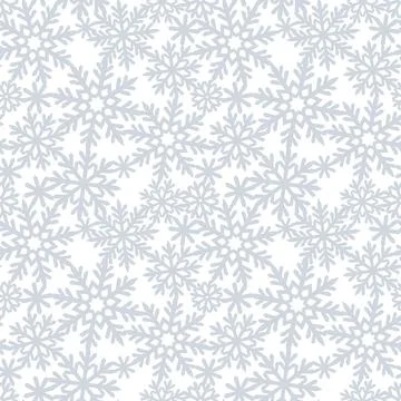 Square seamless pattern with snowflakes.  Stock Illustration