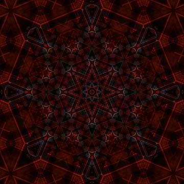 Square seamless patterns. Kaleidoscope pattern is symmetrical Illustrazione stock