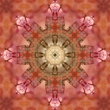 Square seamless patterns. Kaleidoscope pattern is symmetrical Stock Illustration