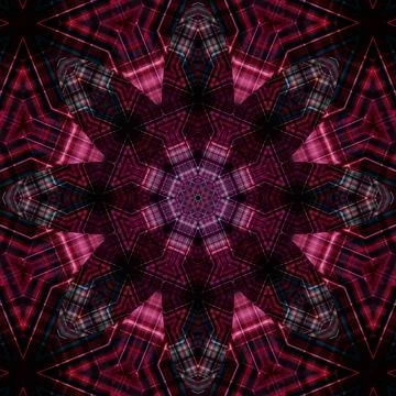 Square seamless patterns. Kaleidoscope pattern is symmetrical Stock Illustration