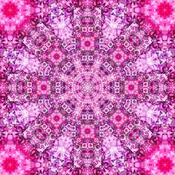Square seamless patterns. Kaleidoscope pattern is symmetrical Stock Illustration