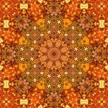 Square seamless patterns. Kaleidoscope pattern is symmetrical Stock Illustration